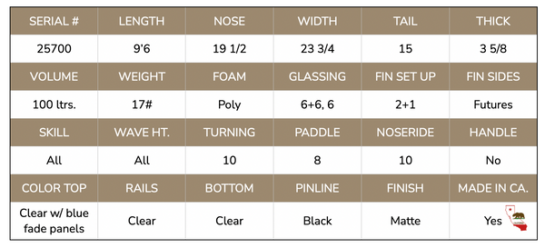 9'6 Mucho Magic #25700