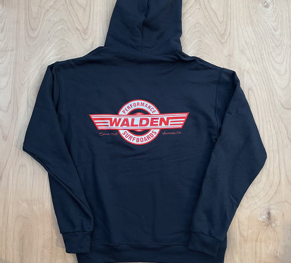 Performance Hoodie : Black with red logo