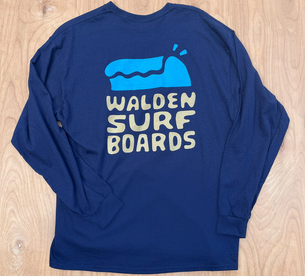 SALE Walden Abstract Wave L/S Navy