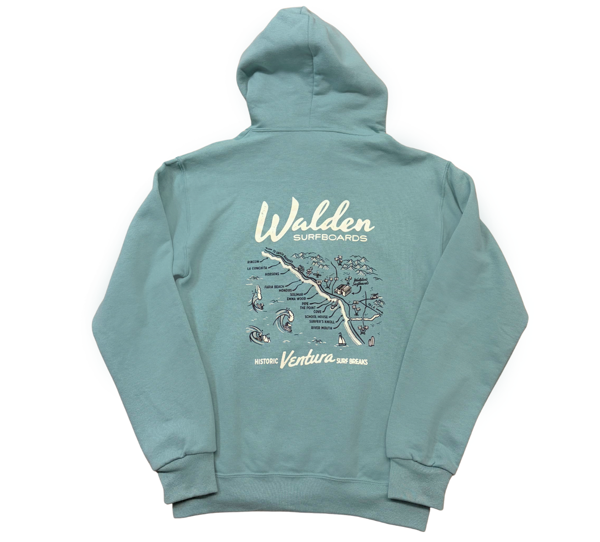 Ventura Breaks hoodie- Sage – Walden Surfboards