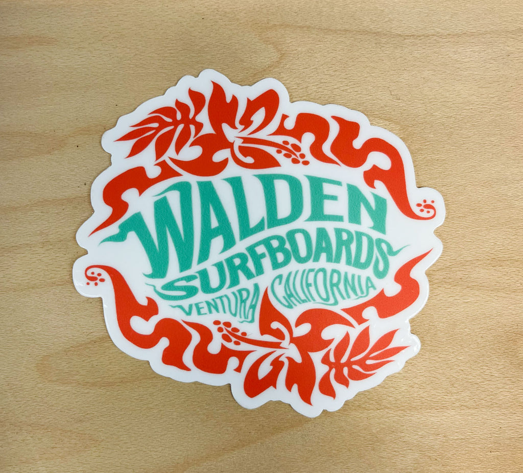 Tropical Wave sticker teal