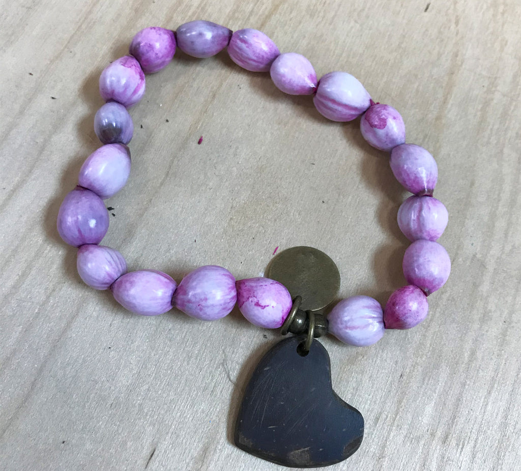 SALE Simbi bead bracelet : heart