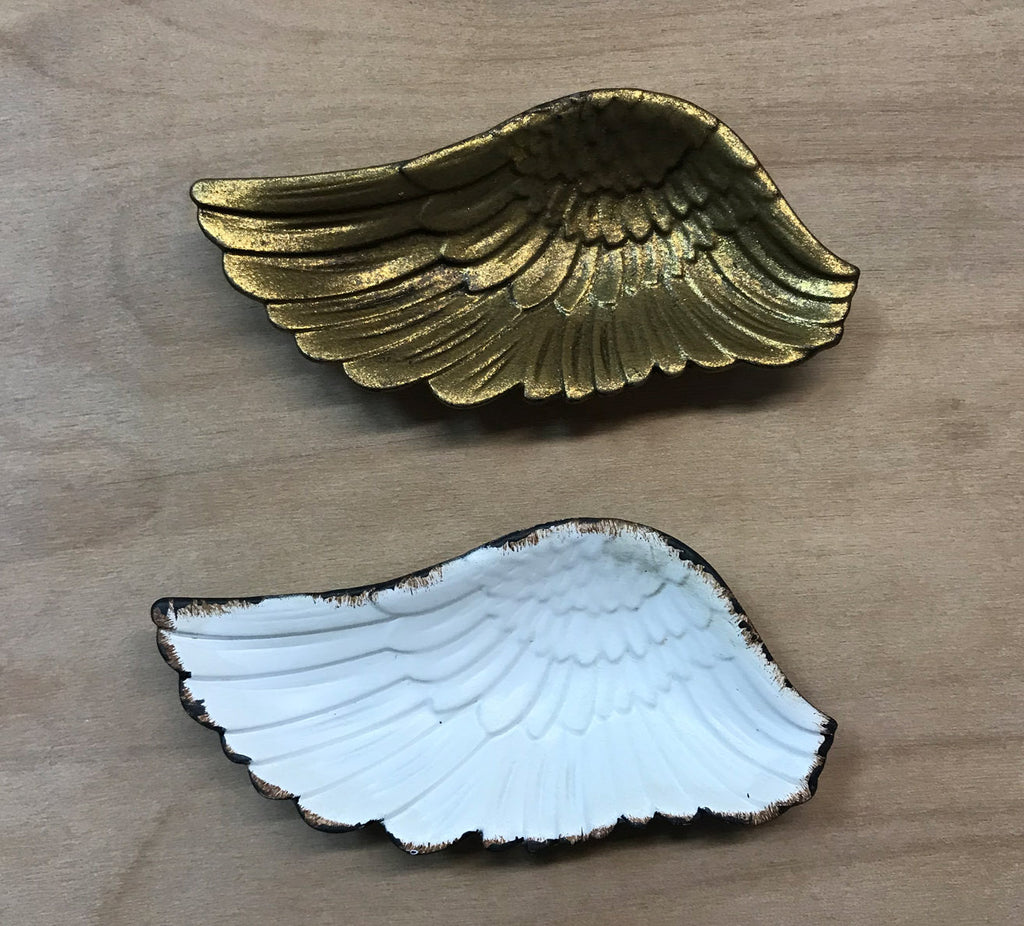 Sale Pewter wing tray: gold