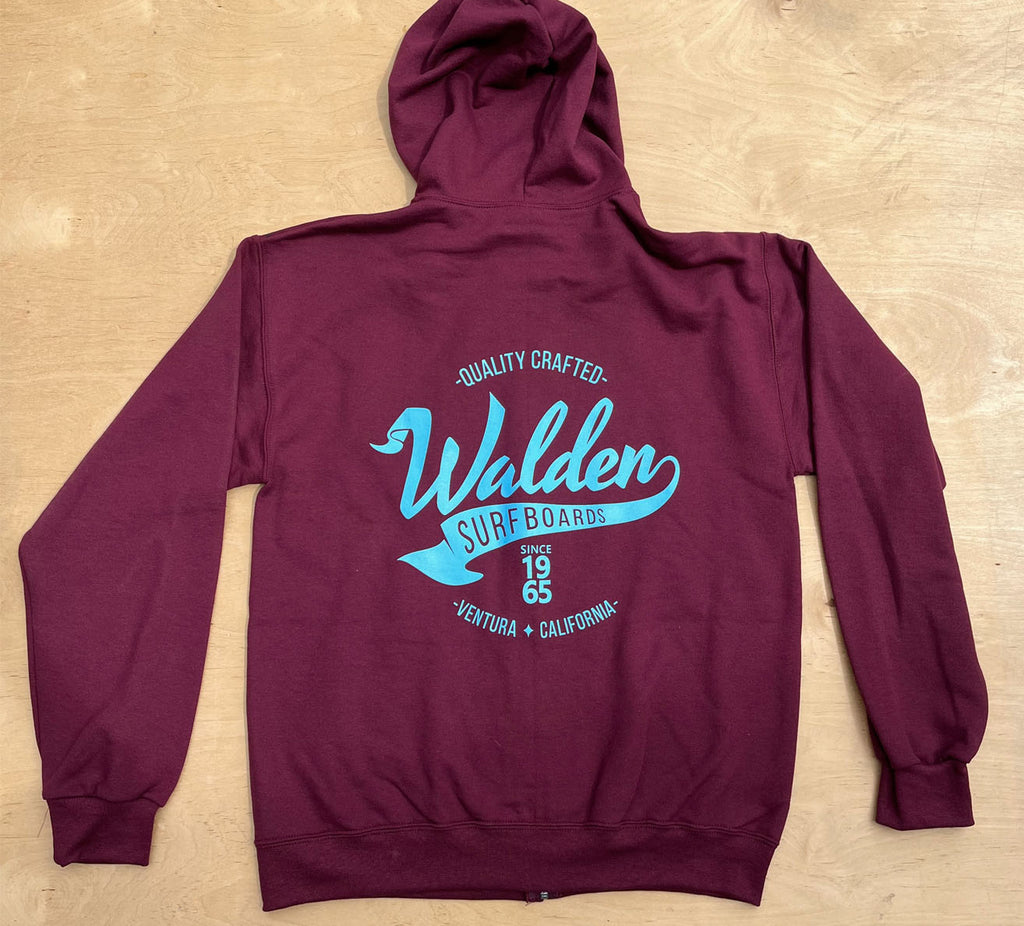 Banner zip hoodie : Burgundy