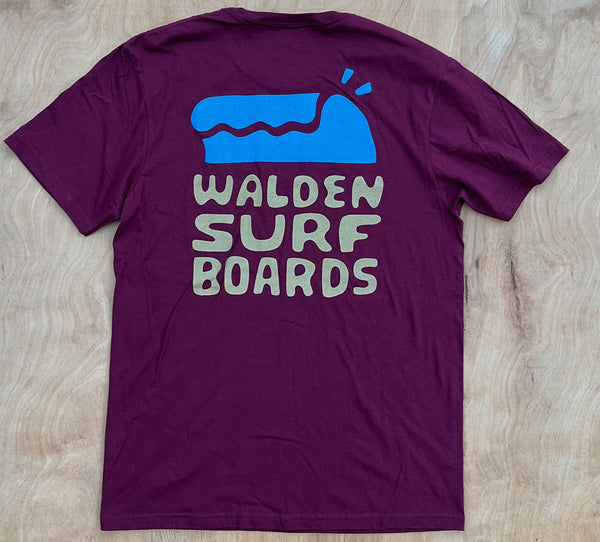 SALE Abstract Wave - Burgundy