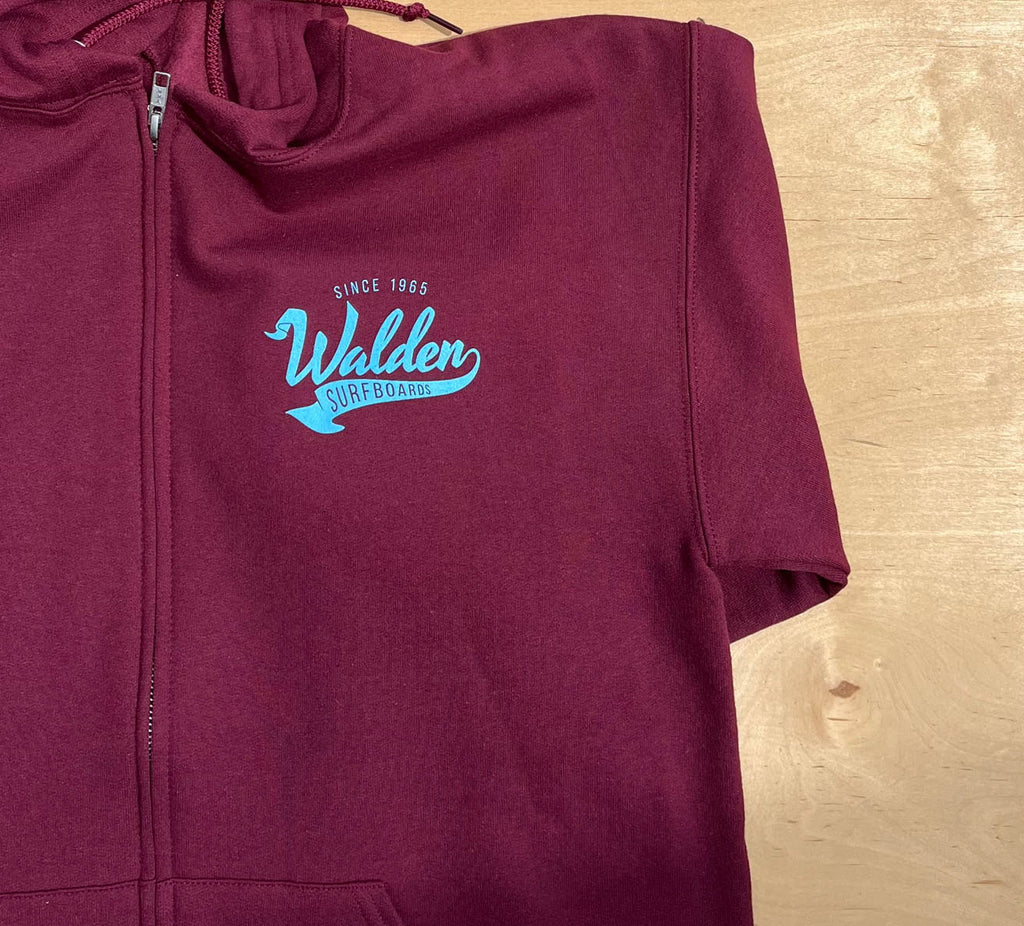 Banner zip hoodie : Burgundy